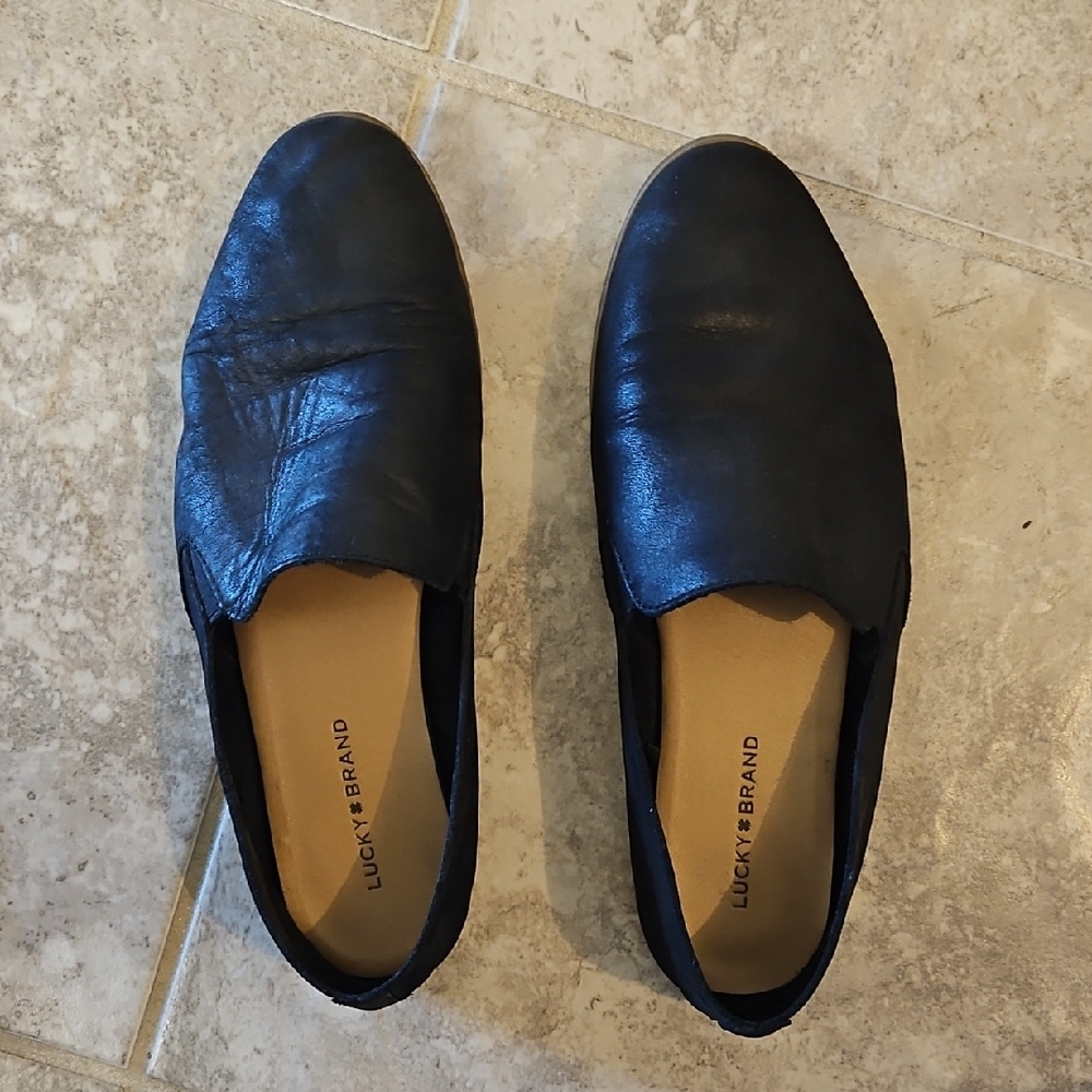 Lucky Brand Women's Black Slip-On Flats